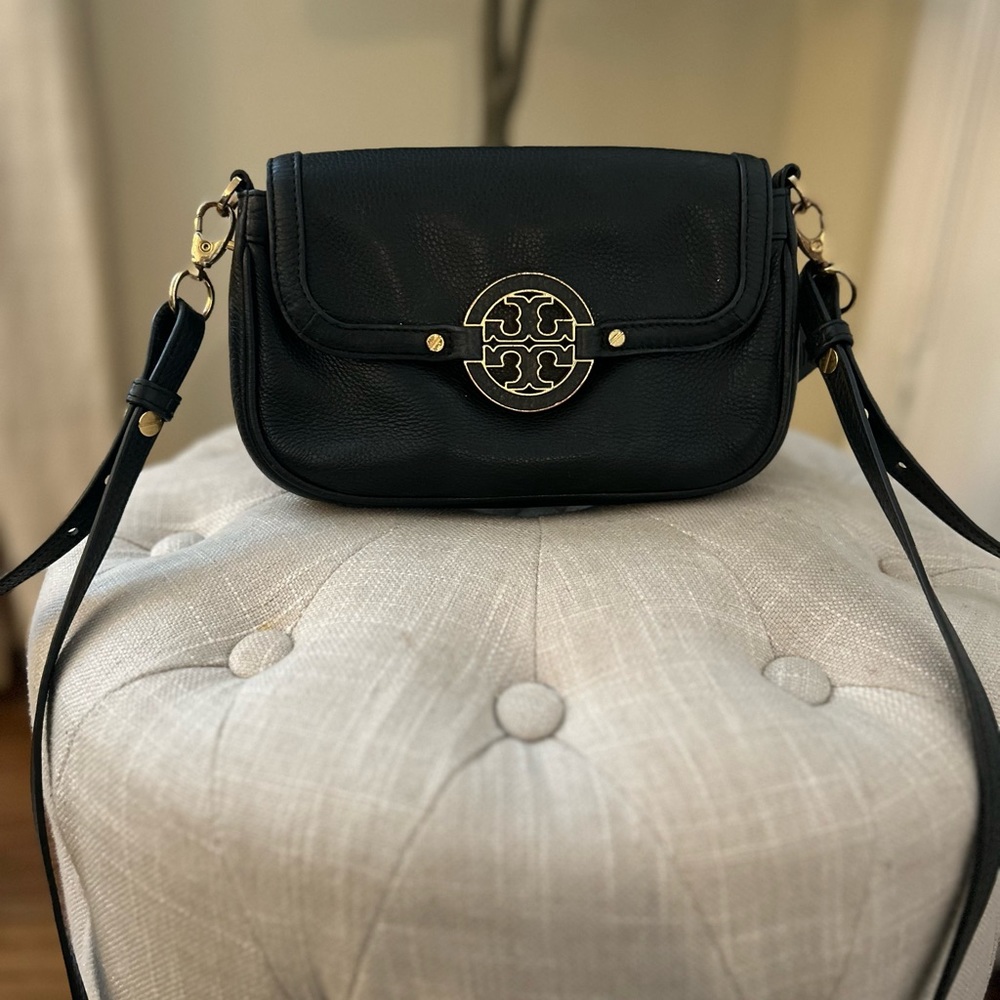 Tory Burch Amanda Crossbody Black Leather